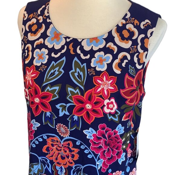 NWT - Sangria Sleeveless Keyhole Floral Dress - Picture 7 of 9